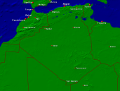 Algerien Städte + Grenzen 1600x1200